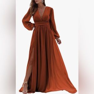 Sexy V Neck Chiffon Bridesmaid Dresses🌹